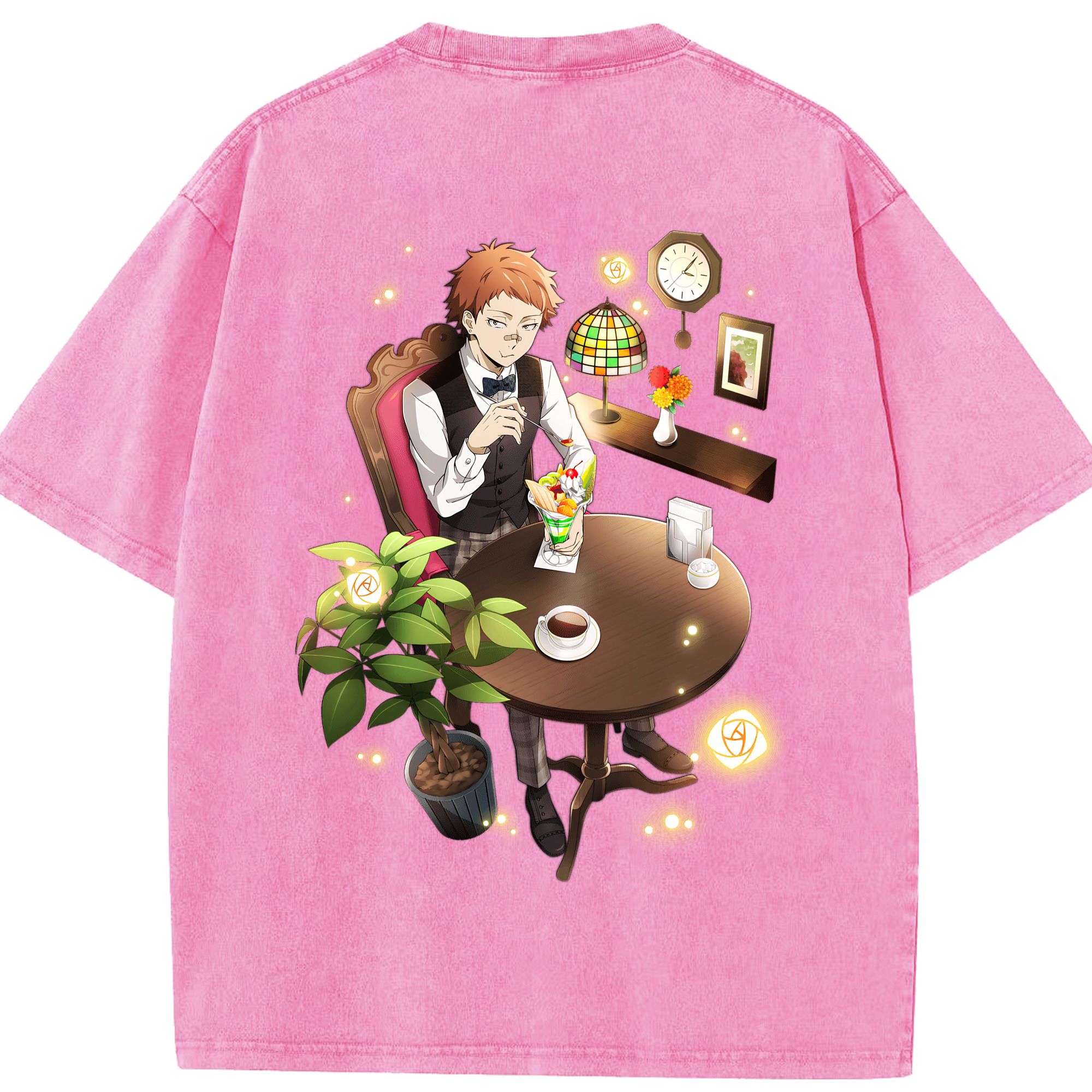 （画像用） 文豪ストレイドッグス Bungo Stray Dogs 綿100% ヴィンテージ風 半袖Tシャツ（背面プリント）